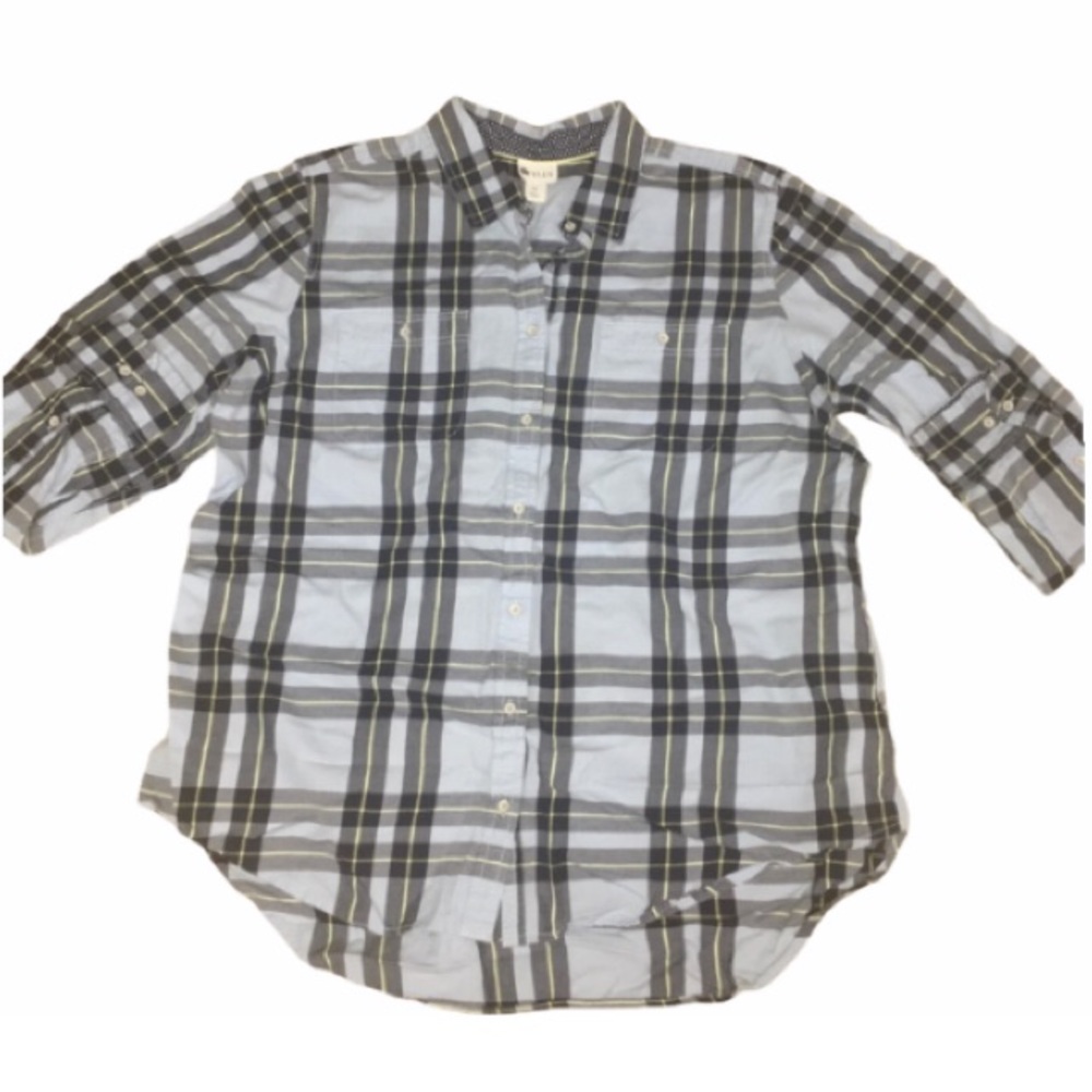 Men's XL Plaid Stylus Long Sleeve Button Down